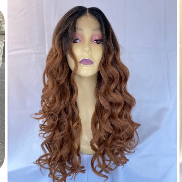 lace wig long wavy curls Ombre available main image 9